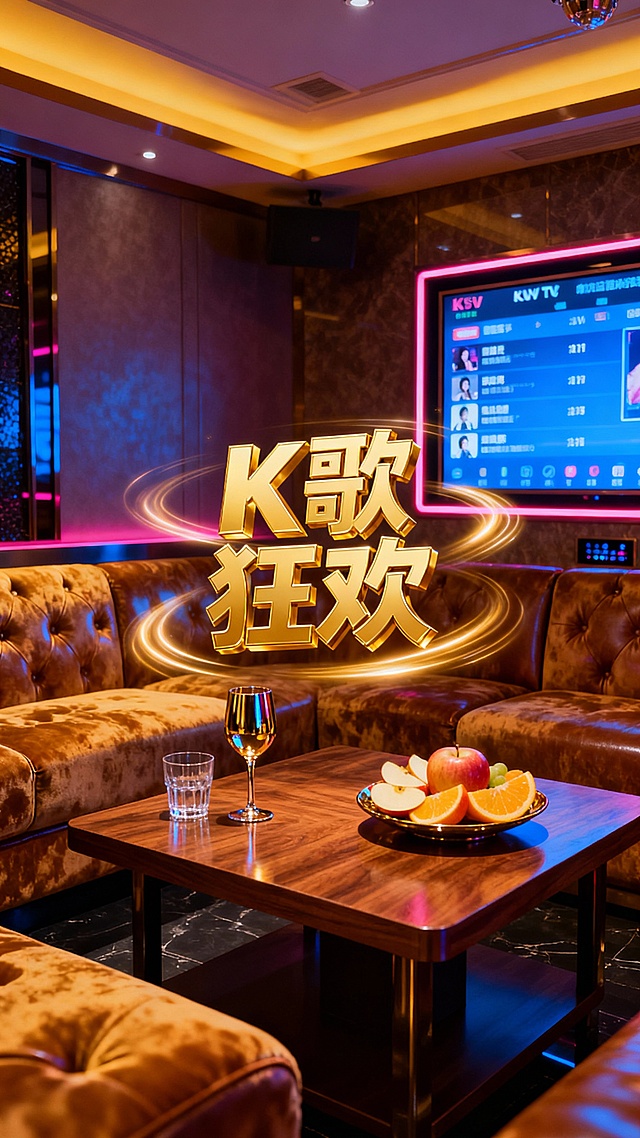 生成50张商务娱乐KTV照片，可以加入一点文字