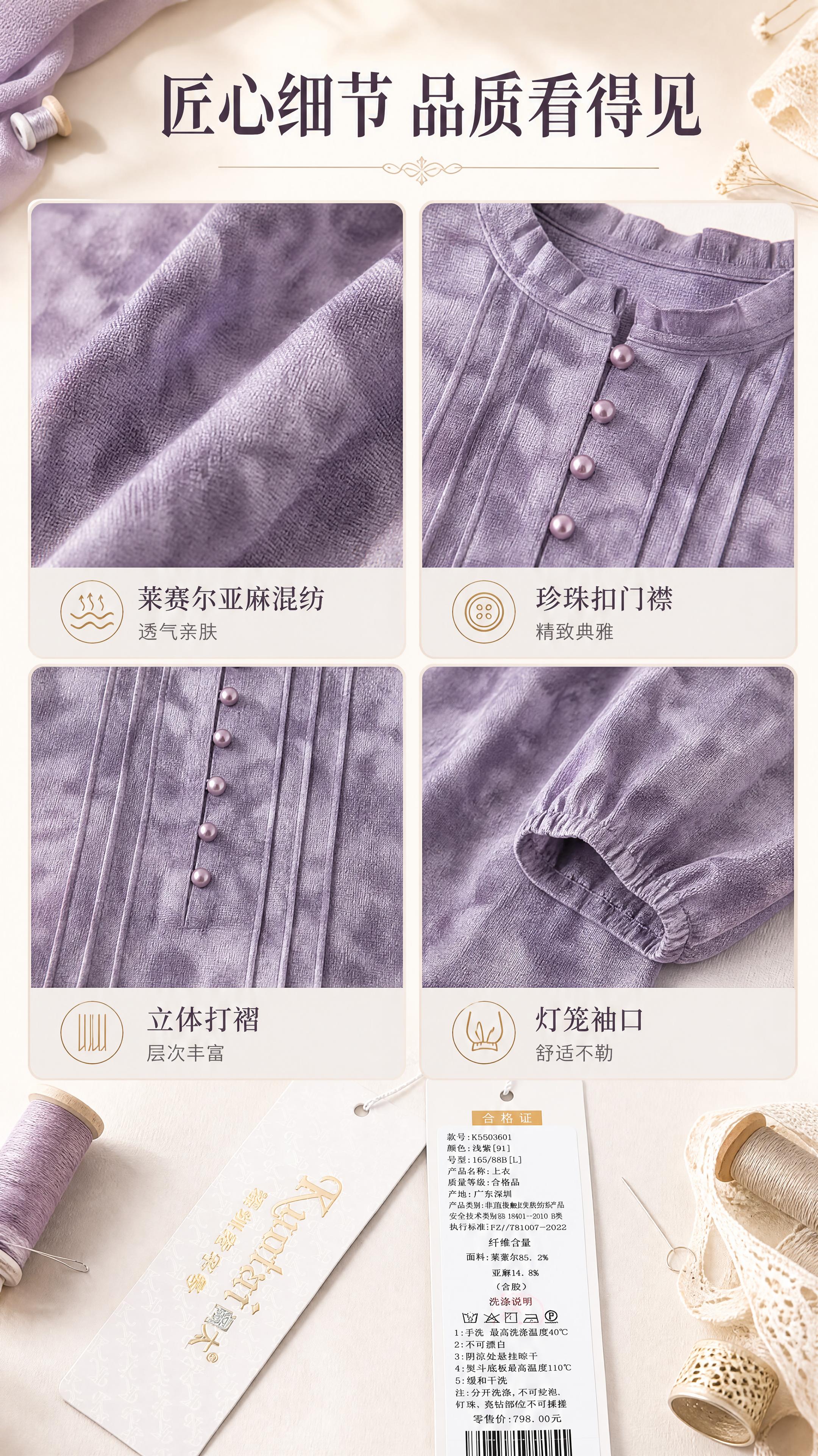 [商品] 使用【图7】上衣细节图、【图3】吊牌图；商品处理：保… - 图片创意预览
