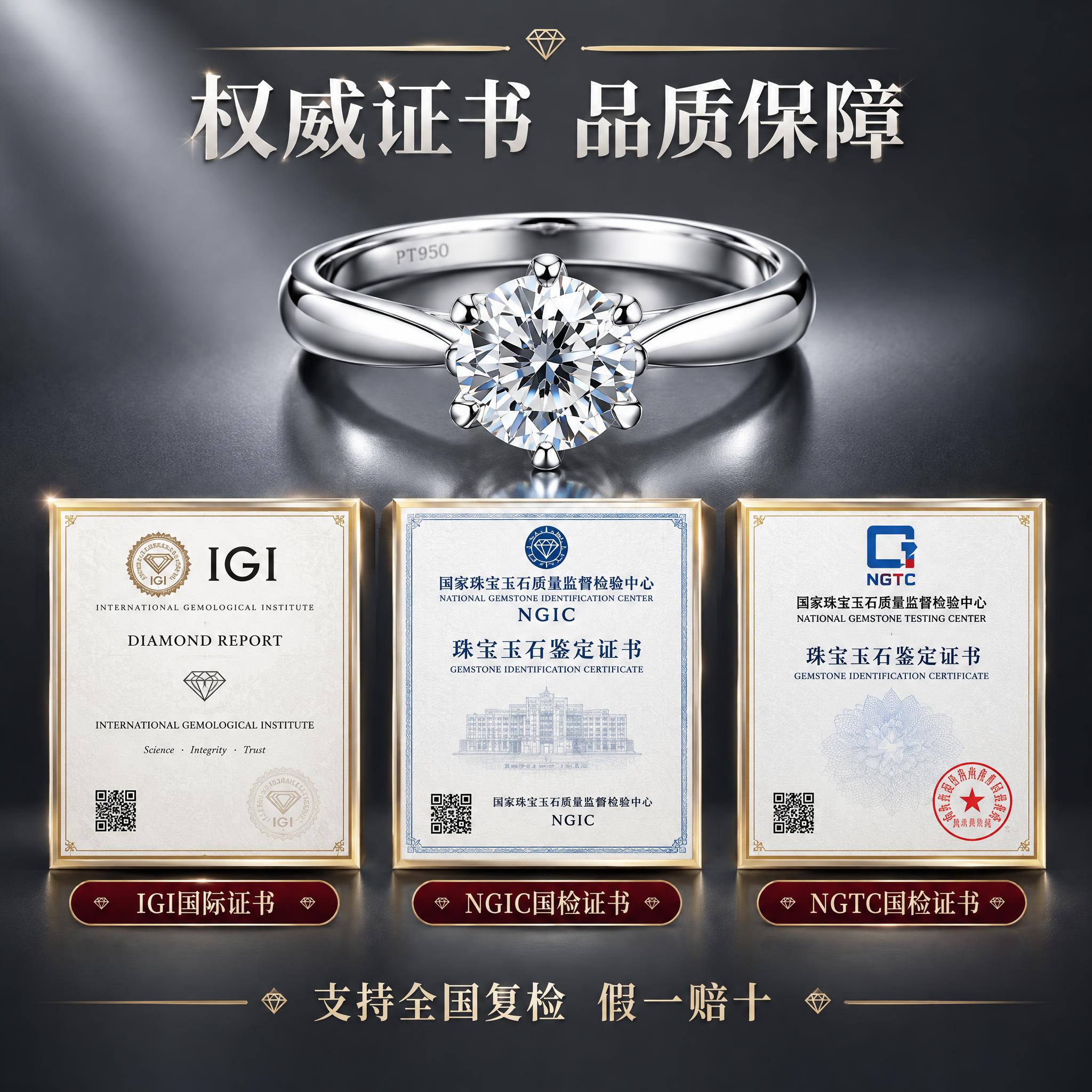 [主图-4 PT950铂金组] 证书与品质 权威认证。 [统一… - 图片创意预览