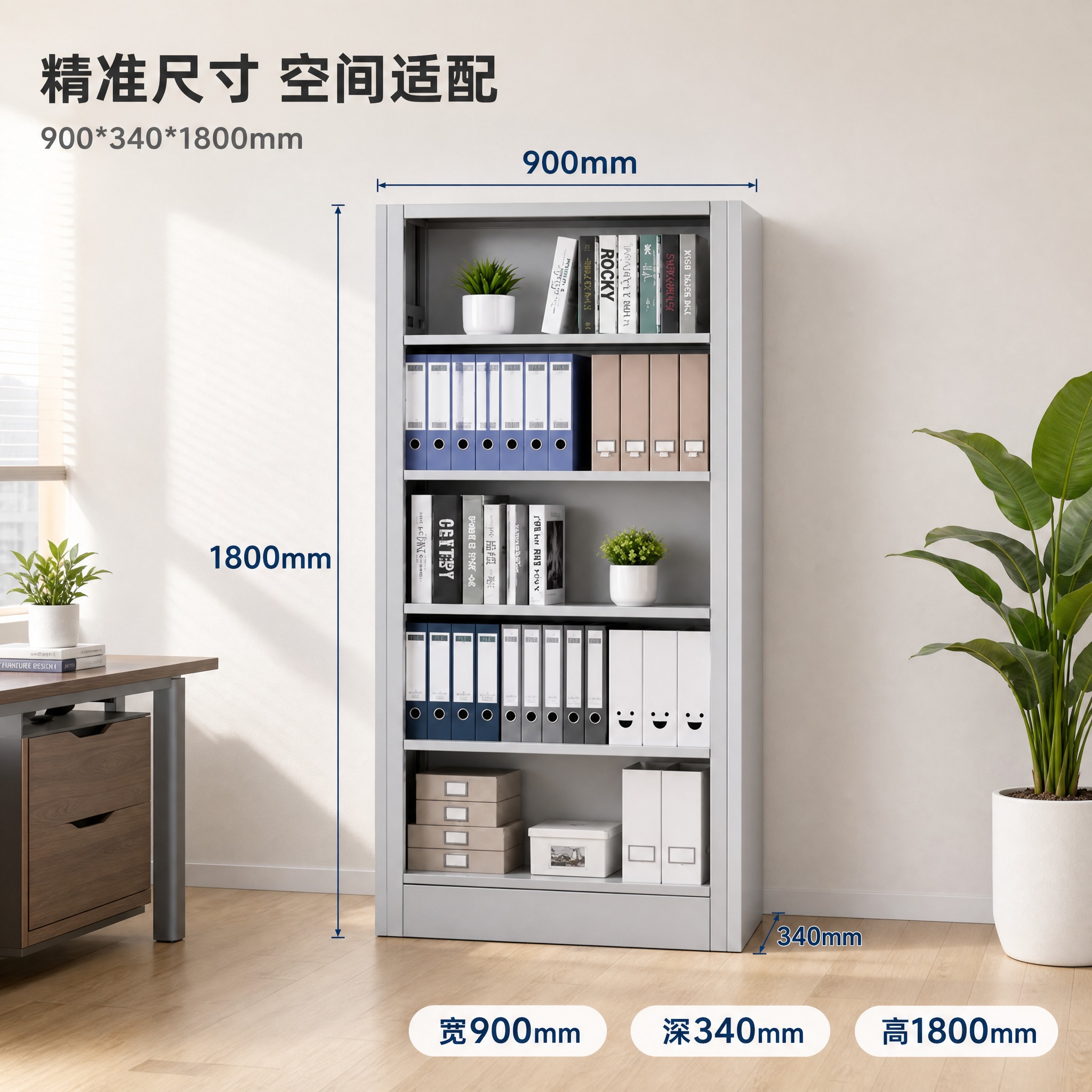 [主图-5] 主题：尺寸规格与空间适配，标注900*340*1… - 图片创意预览