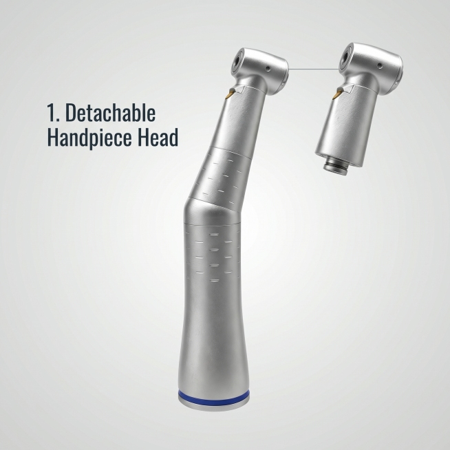 [Main Image 2] Core function display of dental handpiece, detachable head highlight. [Atmosphere Sty预览效果