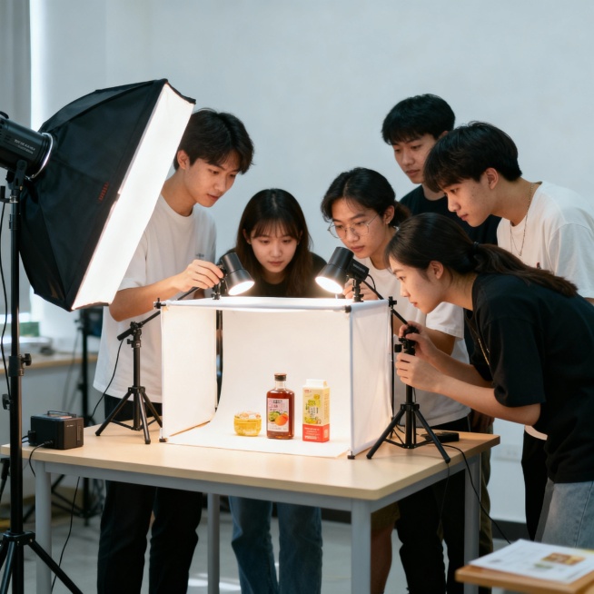 帮我生产学生商品拍摄场景预览效果