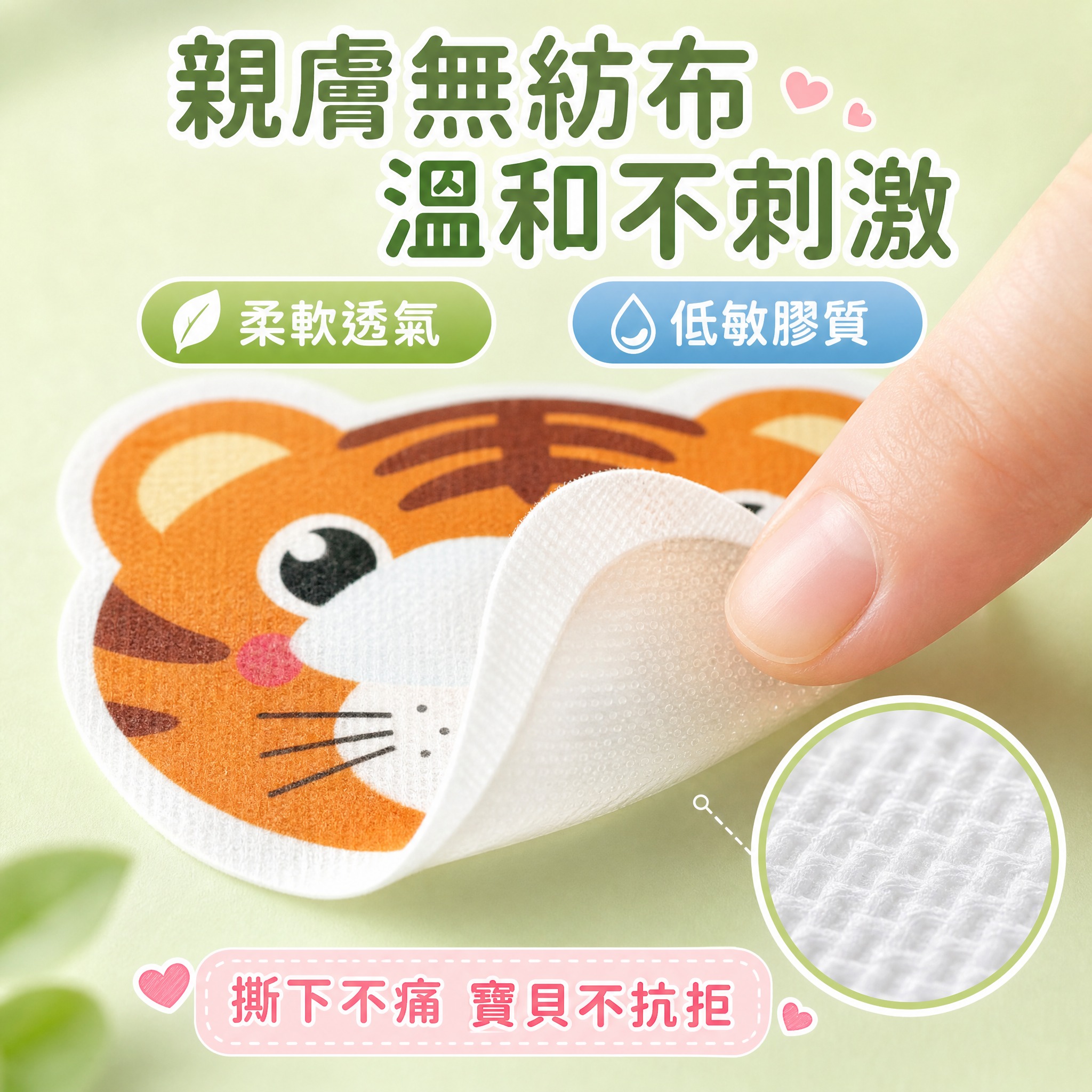 [主圖-4 材質細節圖] 主題：親膚無紡布 溫和不刺激。唯一任… - 图片创意预览