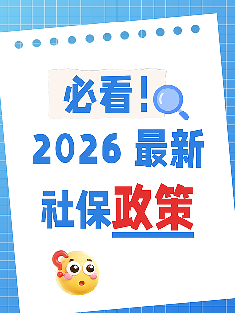 社保新规解读政务科普大字小红书封面