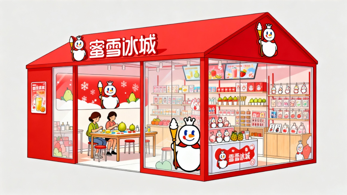 来一个可爱手绘风，而且店要有房顶，有墙壁，有玻璃，再大一点，怎么一直这么小。预览效果