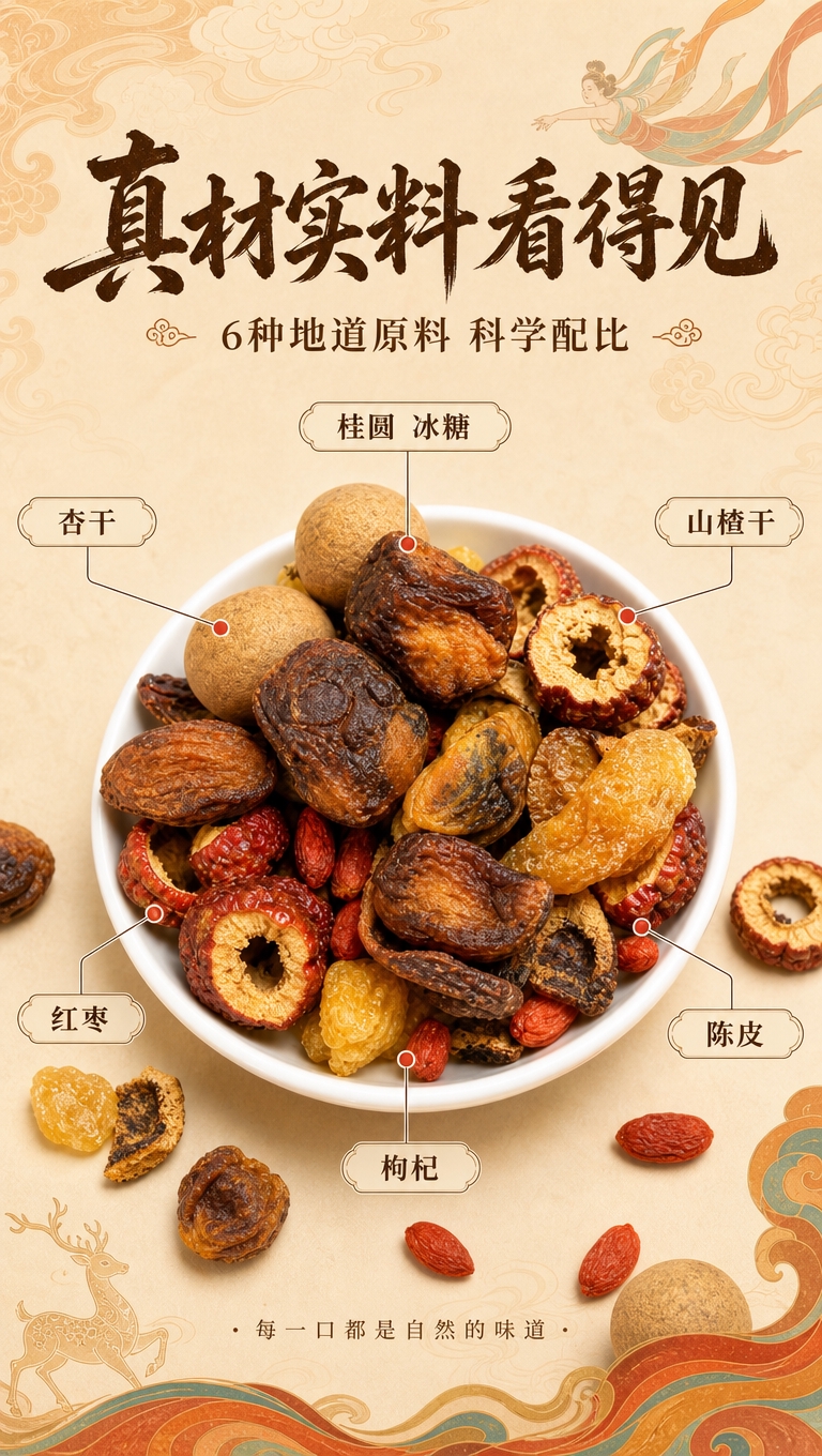 [商品] 使用【图1】【图6】杏皮茶原料实拍图；保留白色碗中各… - 图片创意预览