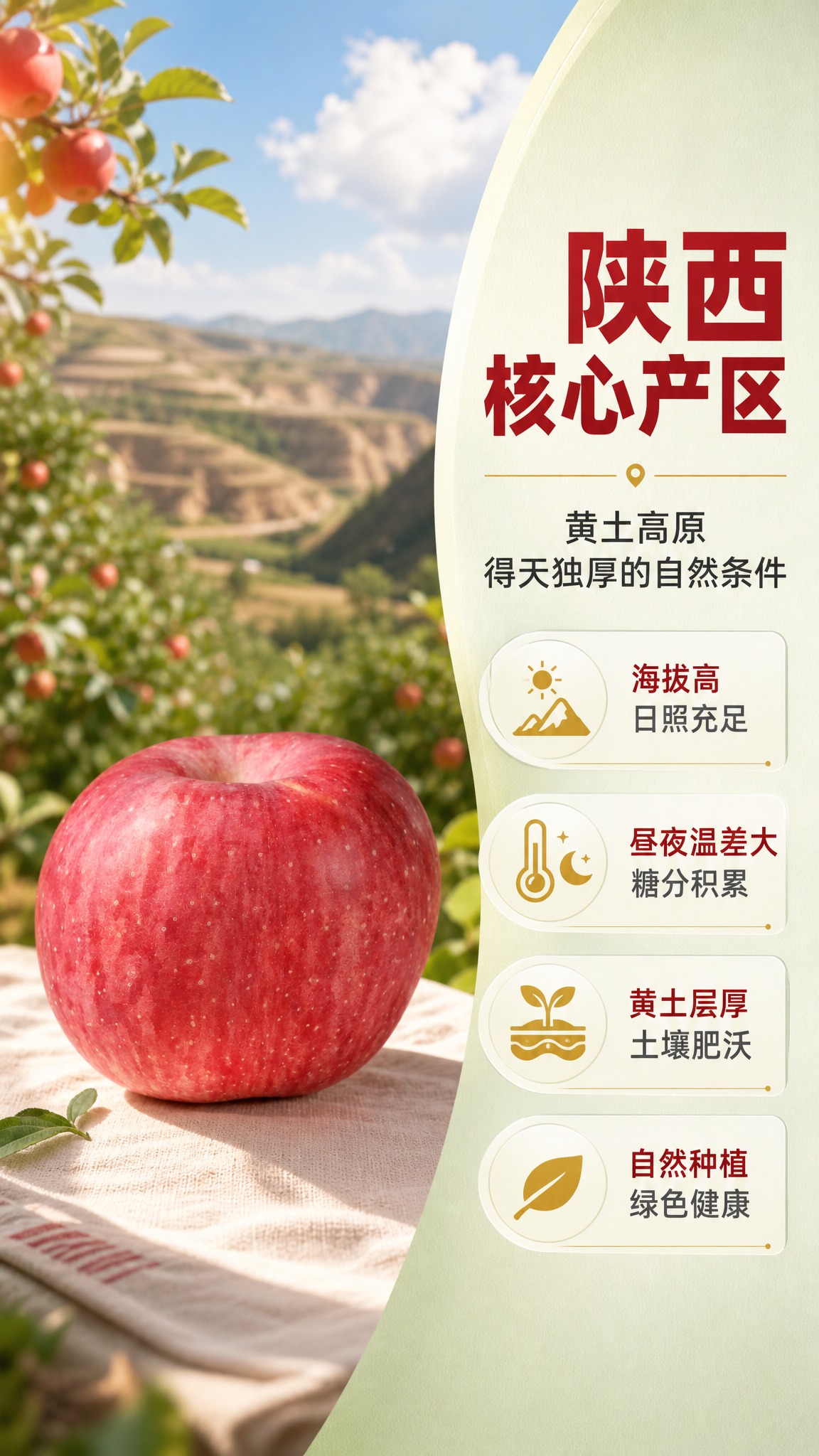 [商品] 使用【图3】陕西红富士苹果单果特写图；保留苹果的红色… - 图片创意预览