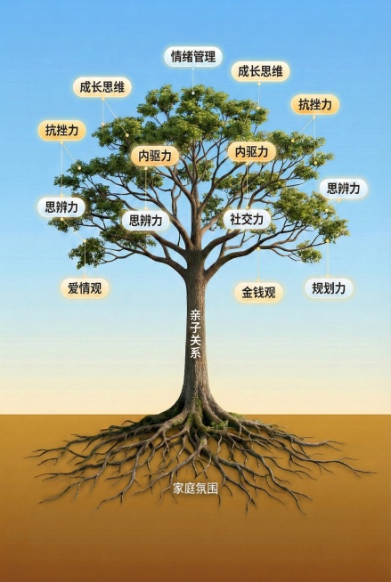 将图片核心的大树及相关文字整体适当下移，删除最下方的文本框预览效果