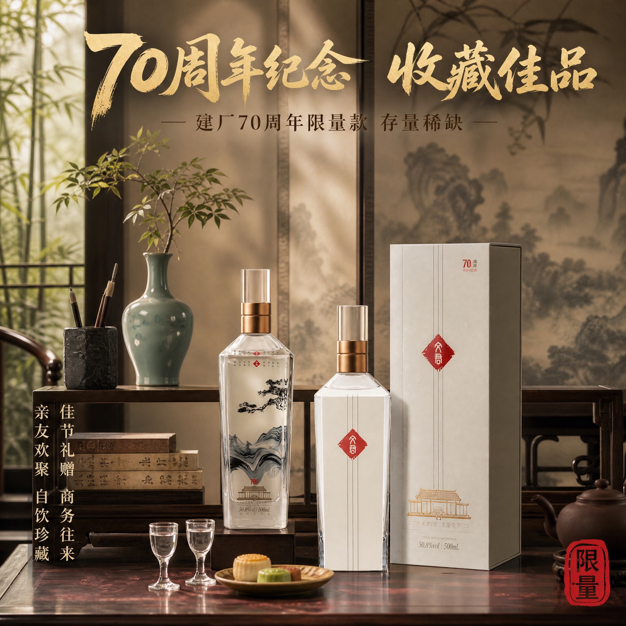 [主图-5] 主题：送礼收藏场景展示，突出纪念款的礼赠与收藏价… - 图片创意预览