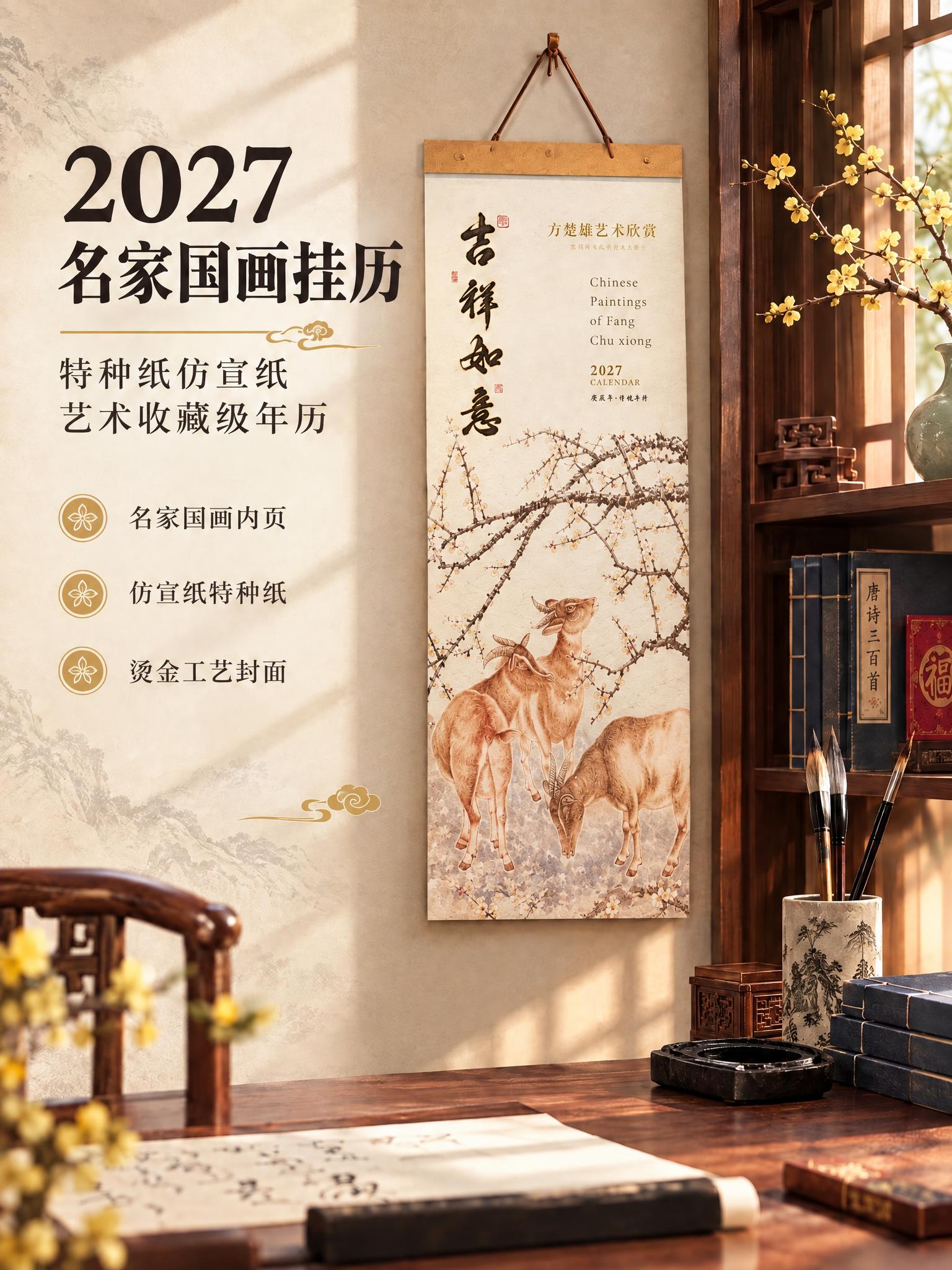 修改这张挂历详情页图片，去除挂历下方多余的白色空白部分，将挂历… - 图片创意预览