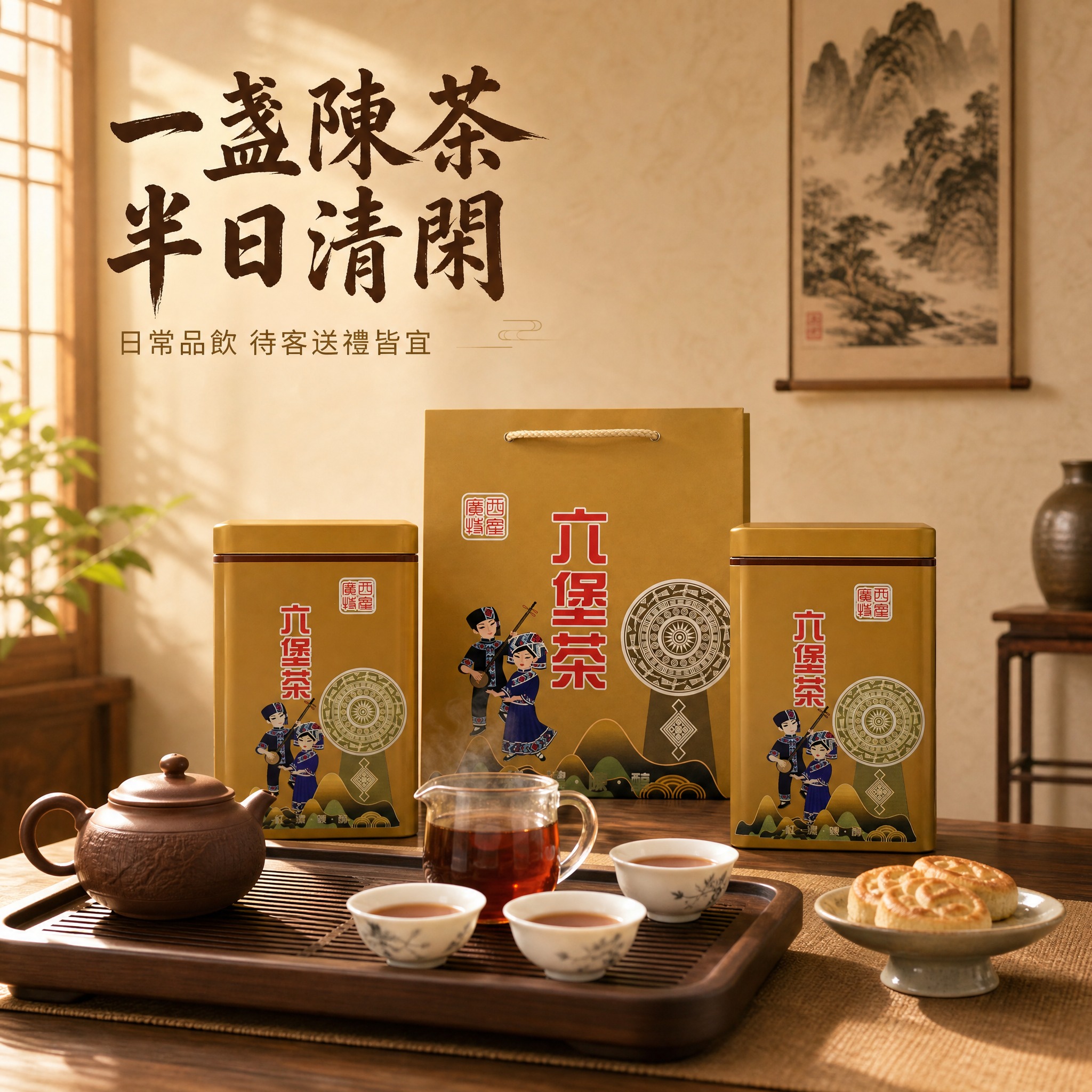[主图-4] 品饮场景图 六堡茶日常品饮生活方式 代入感 [统… - 图片创意预览
