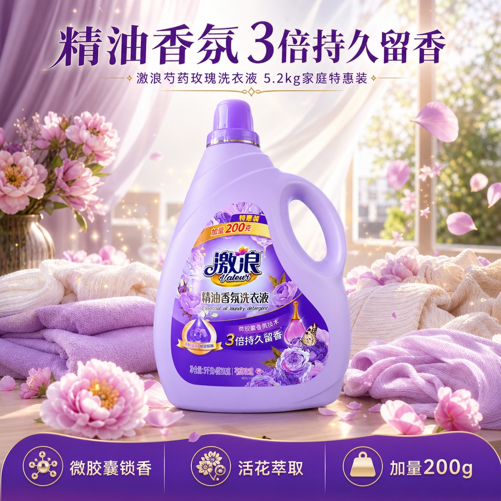 [商品] 使用【图1】激浪精油香氛洗衣液5.2kg特惠装；保留… - 图片创意预览