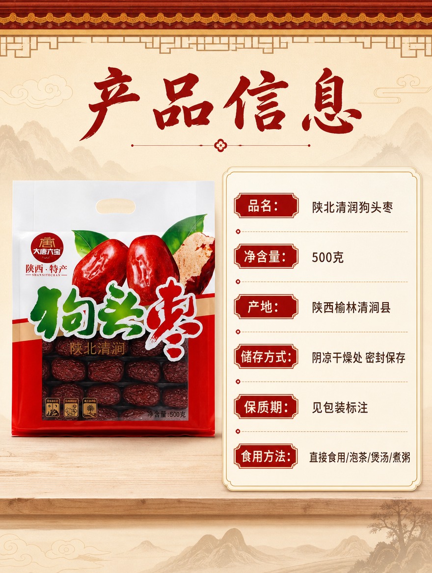 [商品] 使用【图8】狗头枣外包装袋正面图；保留包装上所有文字… - 图片创意预览