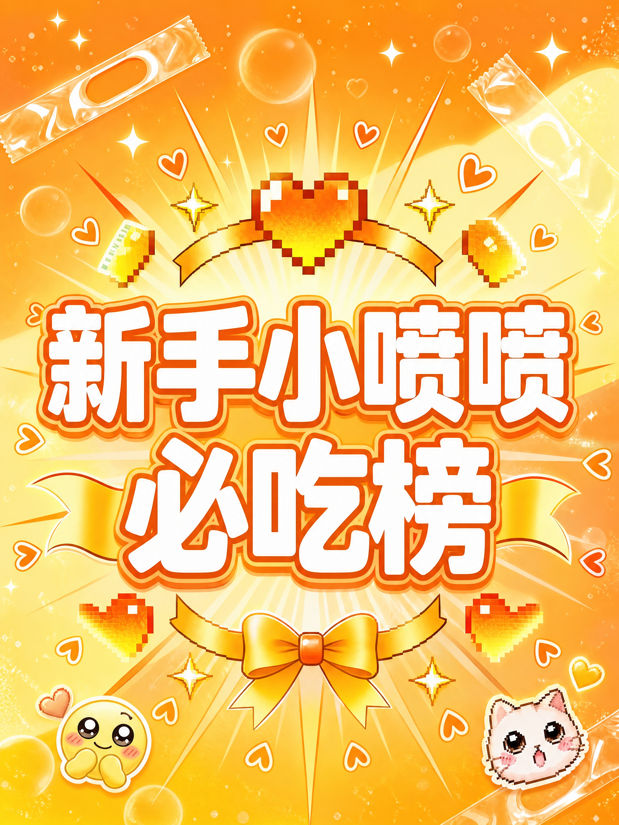 小红书笔记大字封面，插图大字，橙黄活力元气风，版式精美，小红书… - 图片创意预览