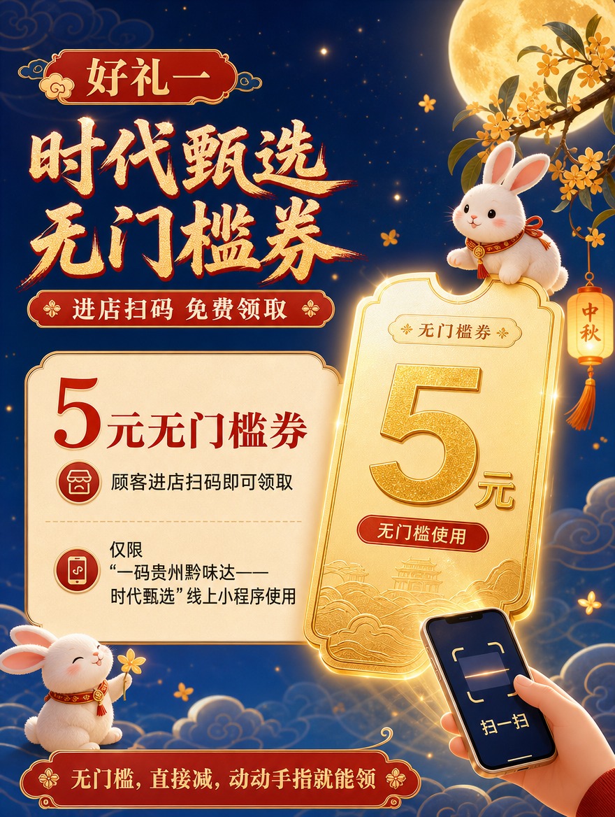 [商品] 无实物商品，为时代广场中秋活动宣传长图第3张（好礼一… - 图片创意预览