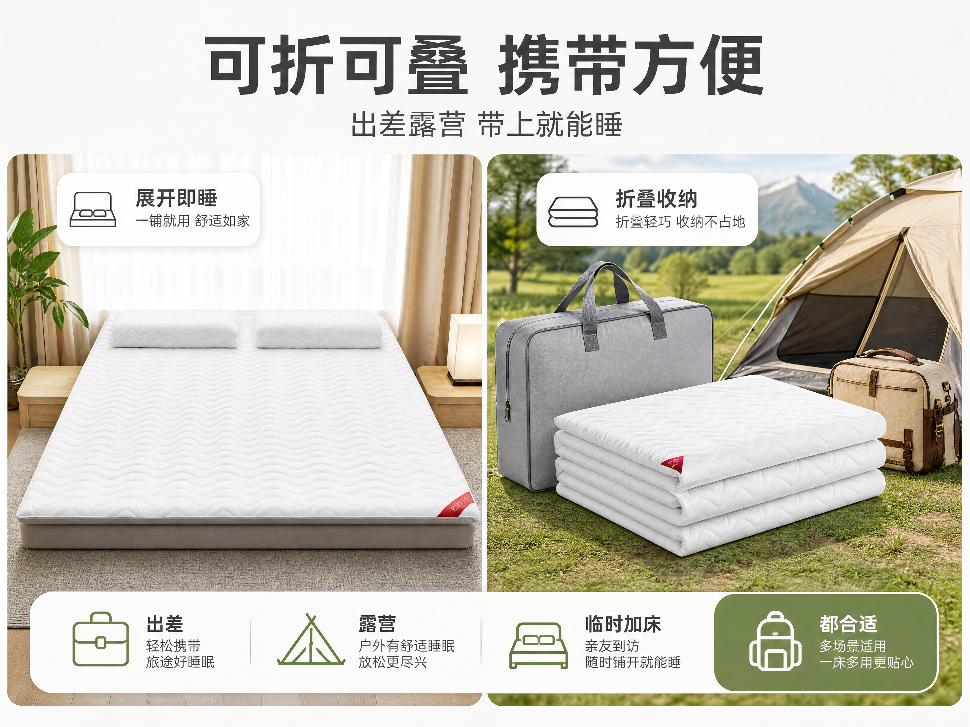 [第3张] 详情页折叠便携页-顾家卧室床垫可折可叠+携带方便+… - 图片创意预览