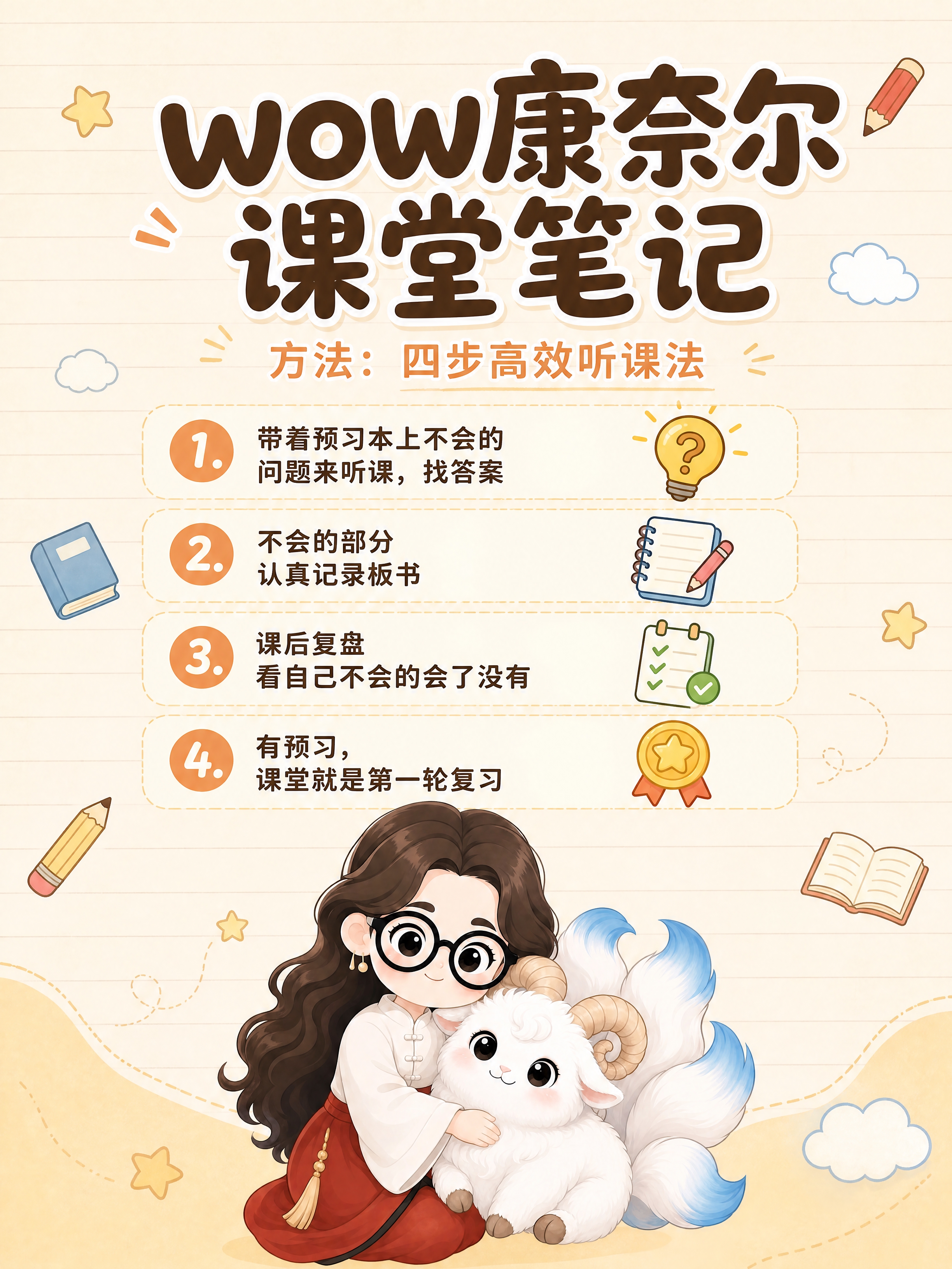 教材封面/封底设计，竖版3:4比例，教育学习类书籍，温馨可爱的… - 图片创意预览