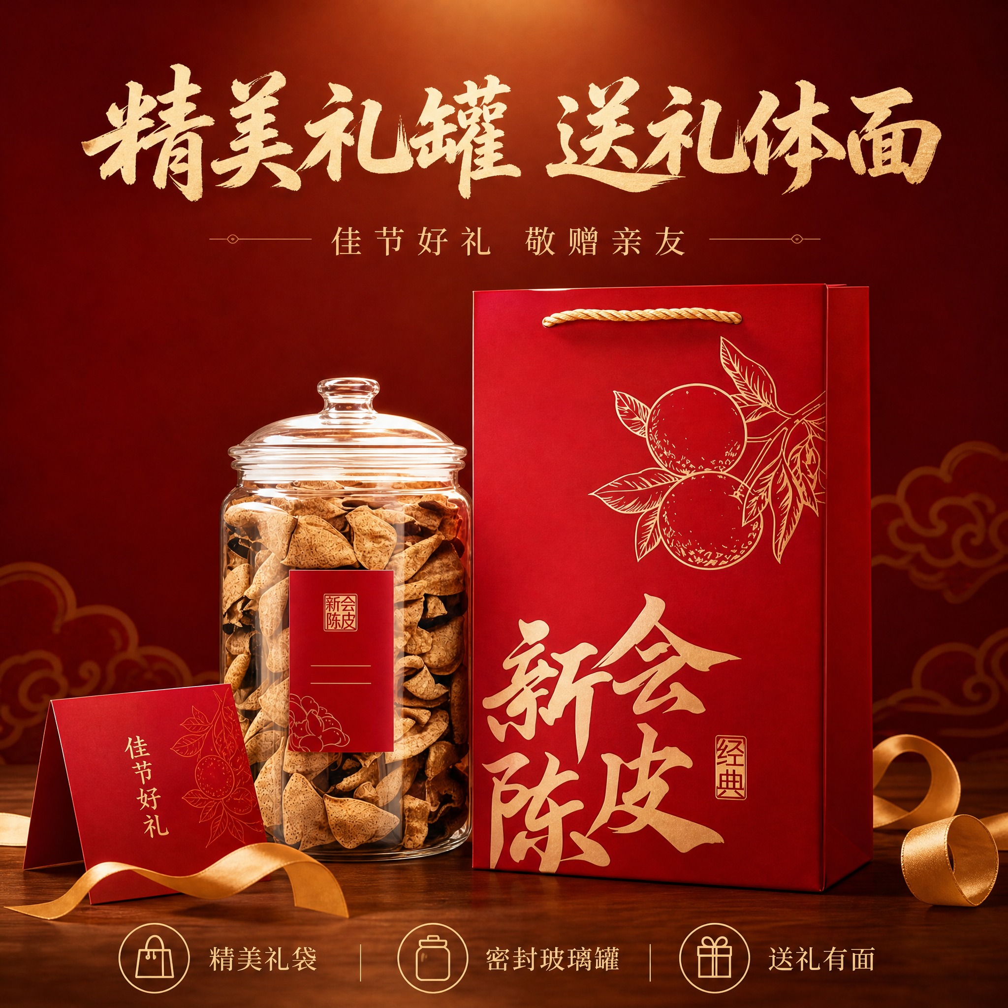 [主图-5] 主题：礼盒展示与送礼属性，卖点5——精美礼罐送礼… - 图片创意预览