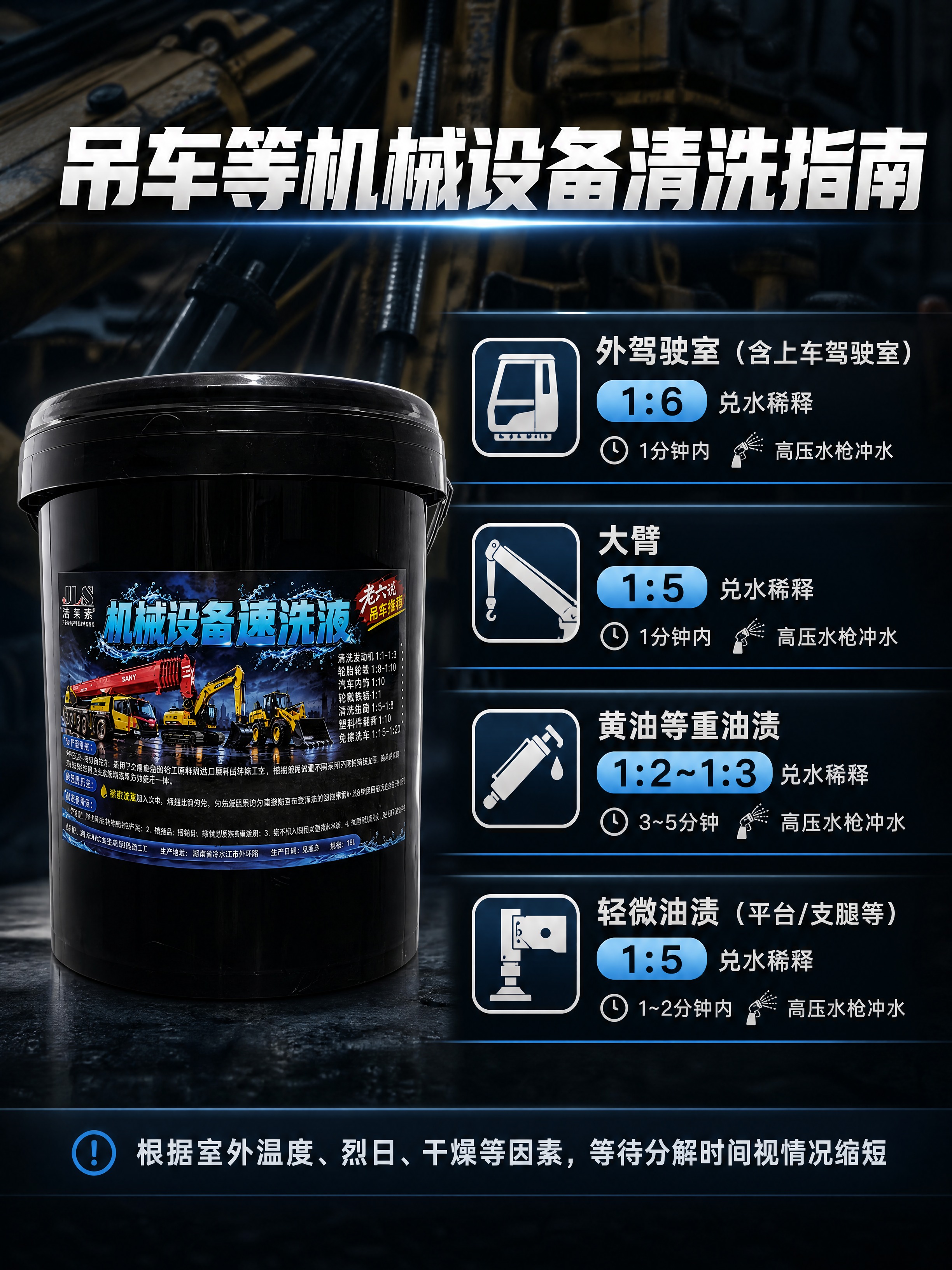 [商品] 使用【图1】黑色桶装洁莱素机械设备速洗液；保留桶身结… - 图片创意预览