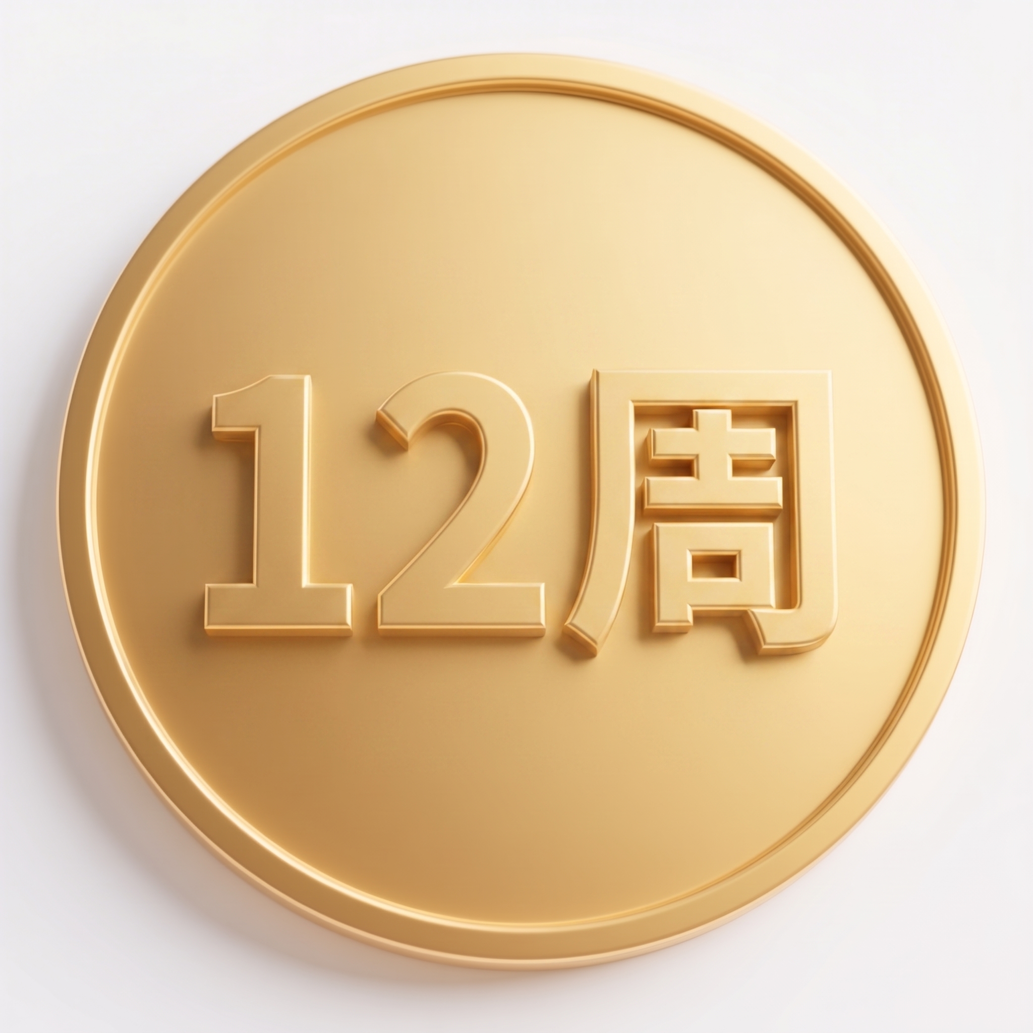 参考图中的金色立体浮雕质感，生成一个圆形金色徽章，徽章上有立体… - 图片创意预览