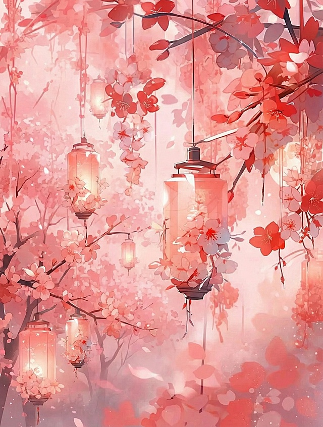 古风，粉，一个色系「图片1」桃花