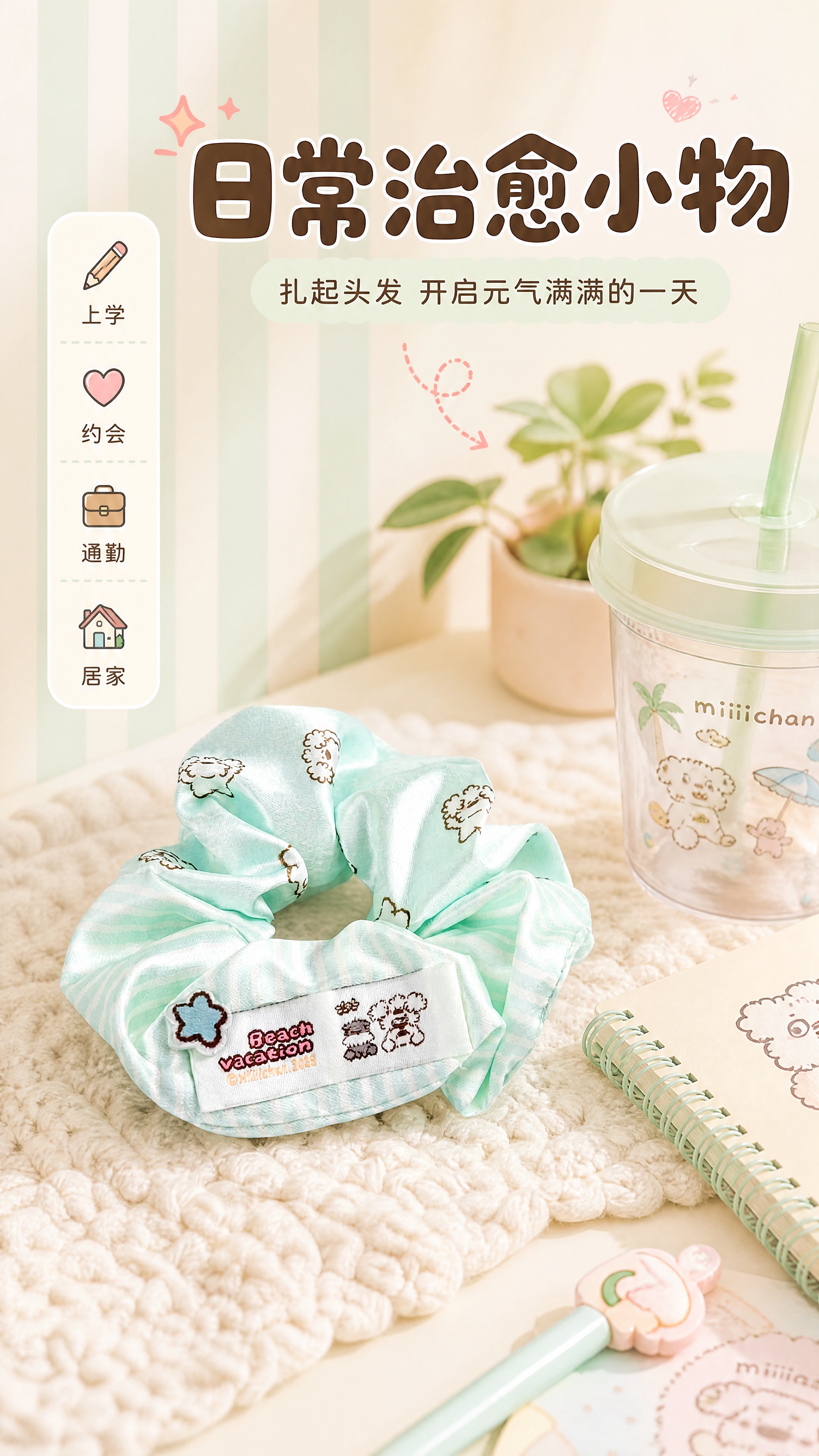 [商品] 使用【图2】miiiiichan海滩度假系列小狗印花… - 图片创意预览