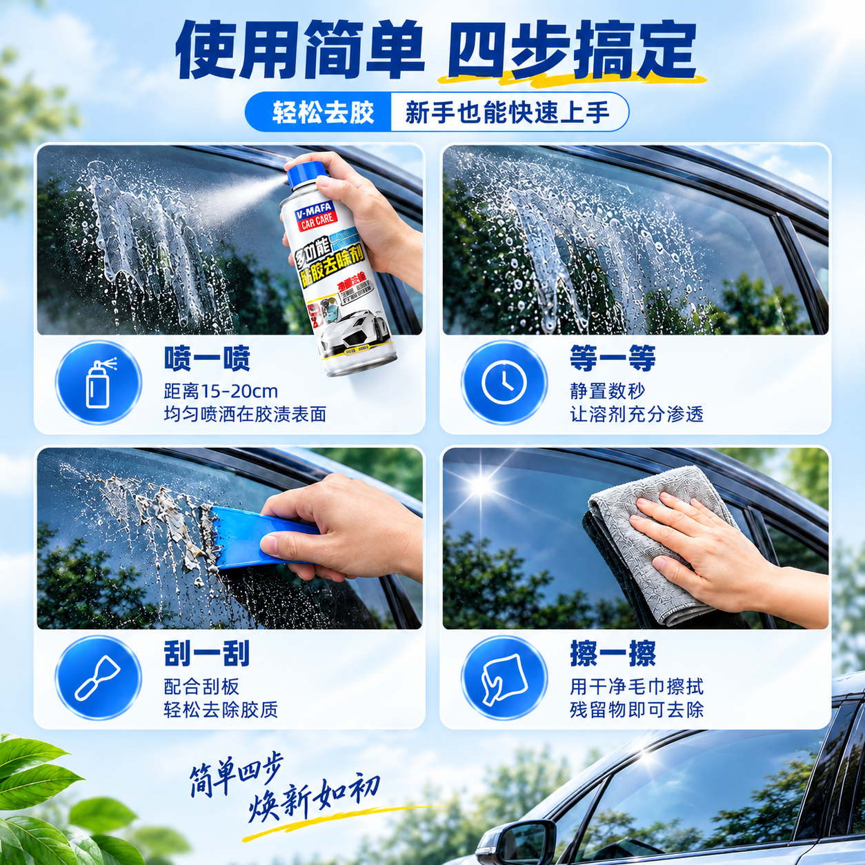 [主图-7] 使用方法步骤展示，四步图解教用户如何正确使用产品… - 图片创意预览