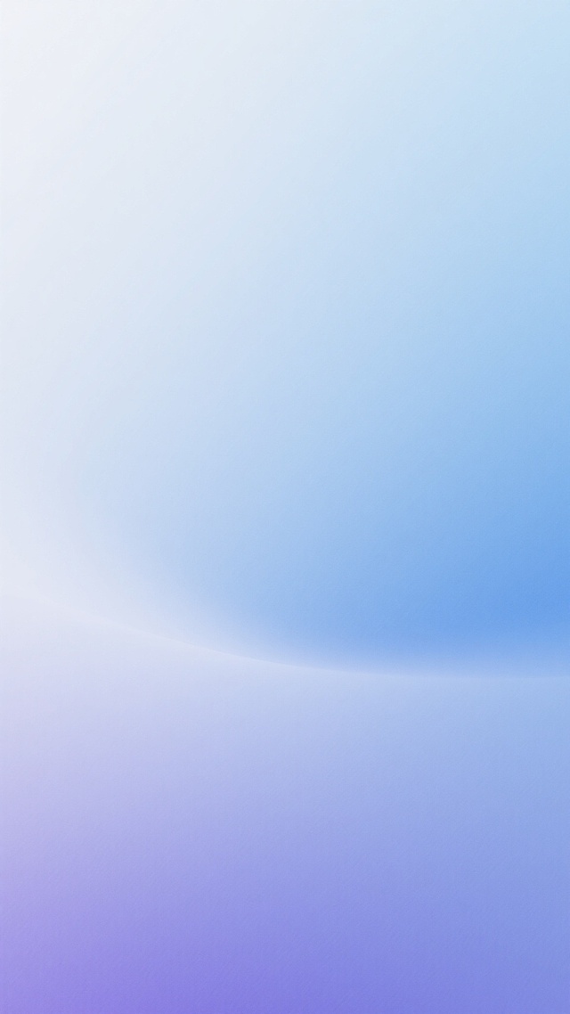 一张以柔和浅蓝色为基调的渐变背景图，融合了从接近白色的淡蓝向浅紫色过渡的色彩变化，整体呈现出平滑、朦胧且梦幻的视觉效果，色彩过渡自然流畅，无明显边界，营造出宁静、空灵且舒适的氛围，具有现代简约的设计感。