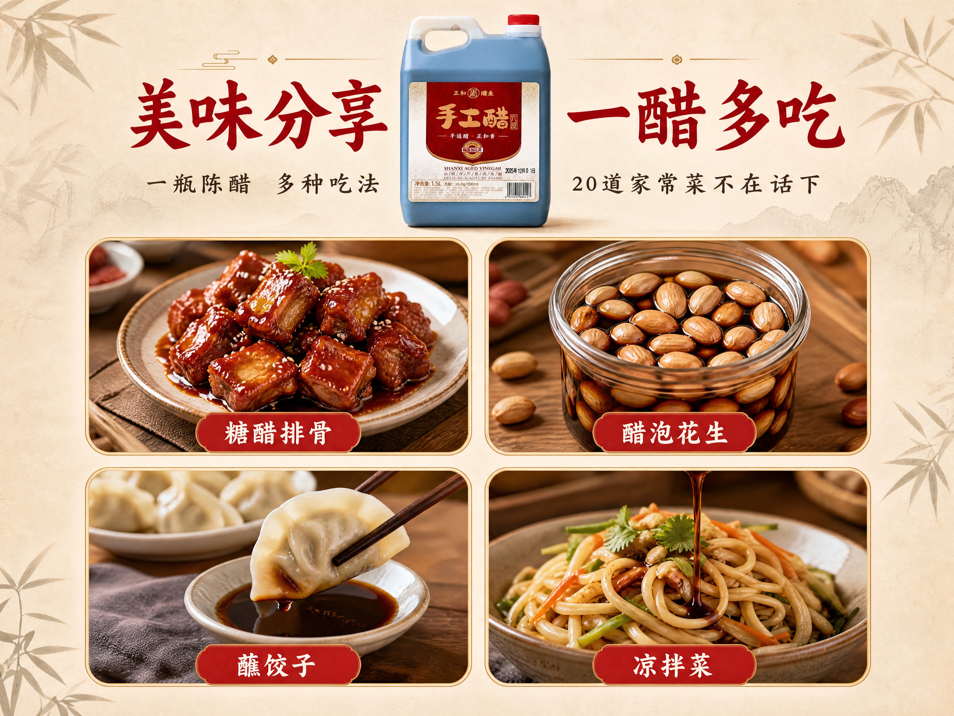 [商品] 使用【图1】正和醋业手工醋1.5L方壶装；保留蓝色壶… - 图片创意预览