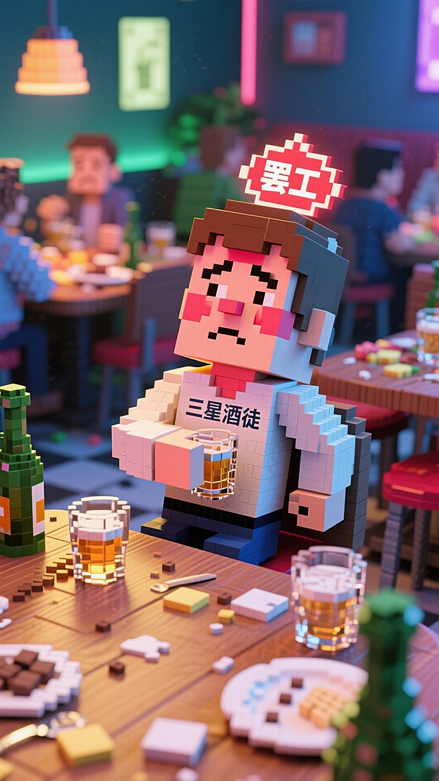 【三星酒徒】身体预警机制敏锐，稍有超量便会通过脸红、头晕发出“罢工”信号。建议放慢节奏，别让身体在眩晕中勉强支撑。