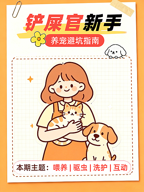 铲屎官新手养宠避坑指南小红书封面