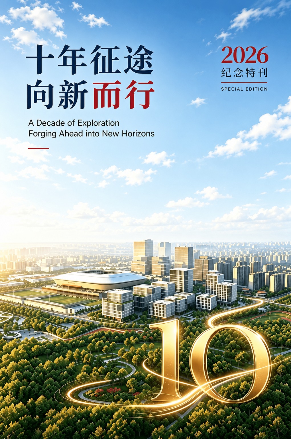 不改变图片尺寸，将背景中的城市建筑和景观整体向下移动1/3的距… - 图片创意预览