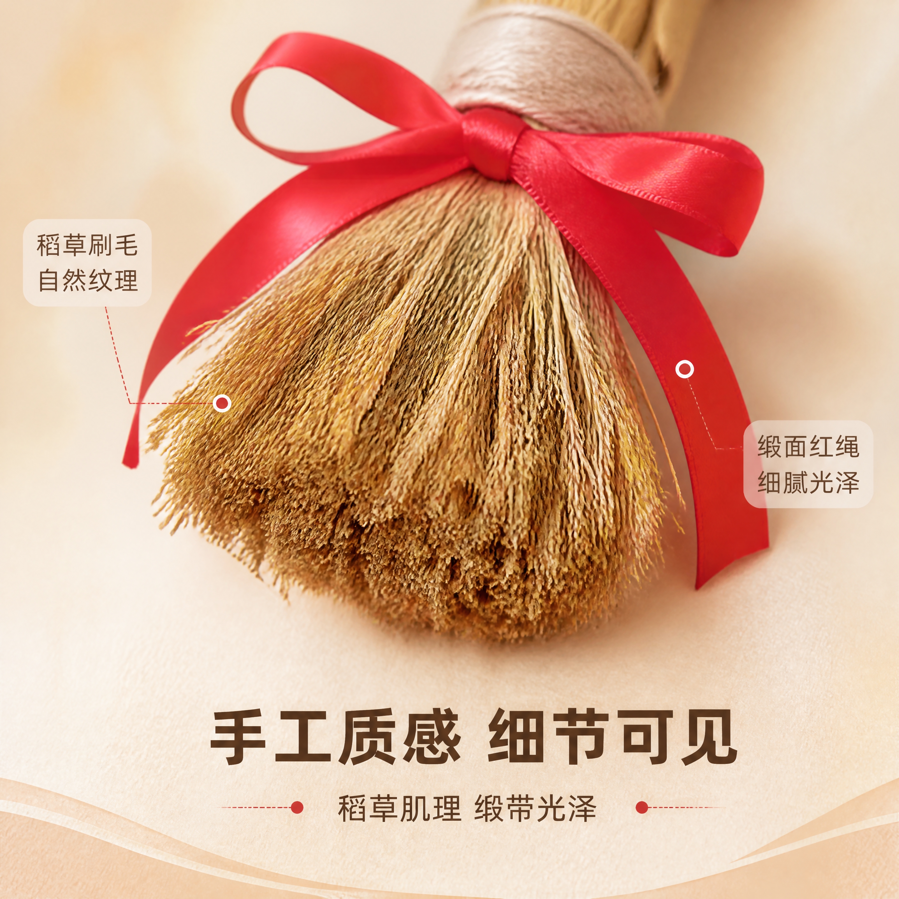 [商品] 使用【图3】稻草小毛刷捆红绳；保留稻草刷毛的细密纹理… - 图片创意预览