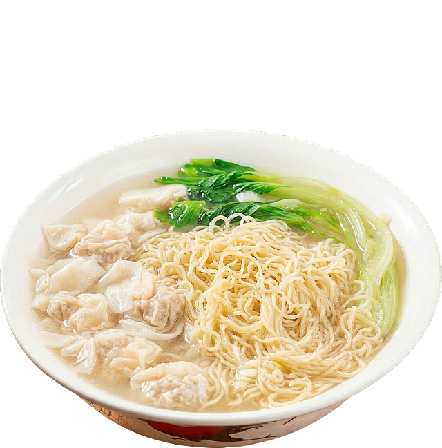 完整的云吞面不需要夹起来