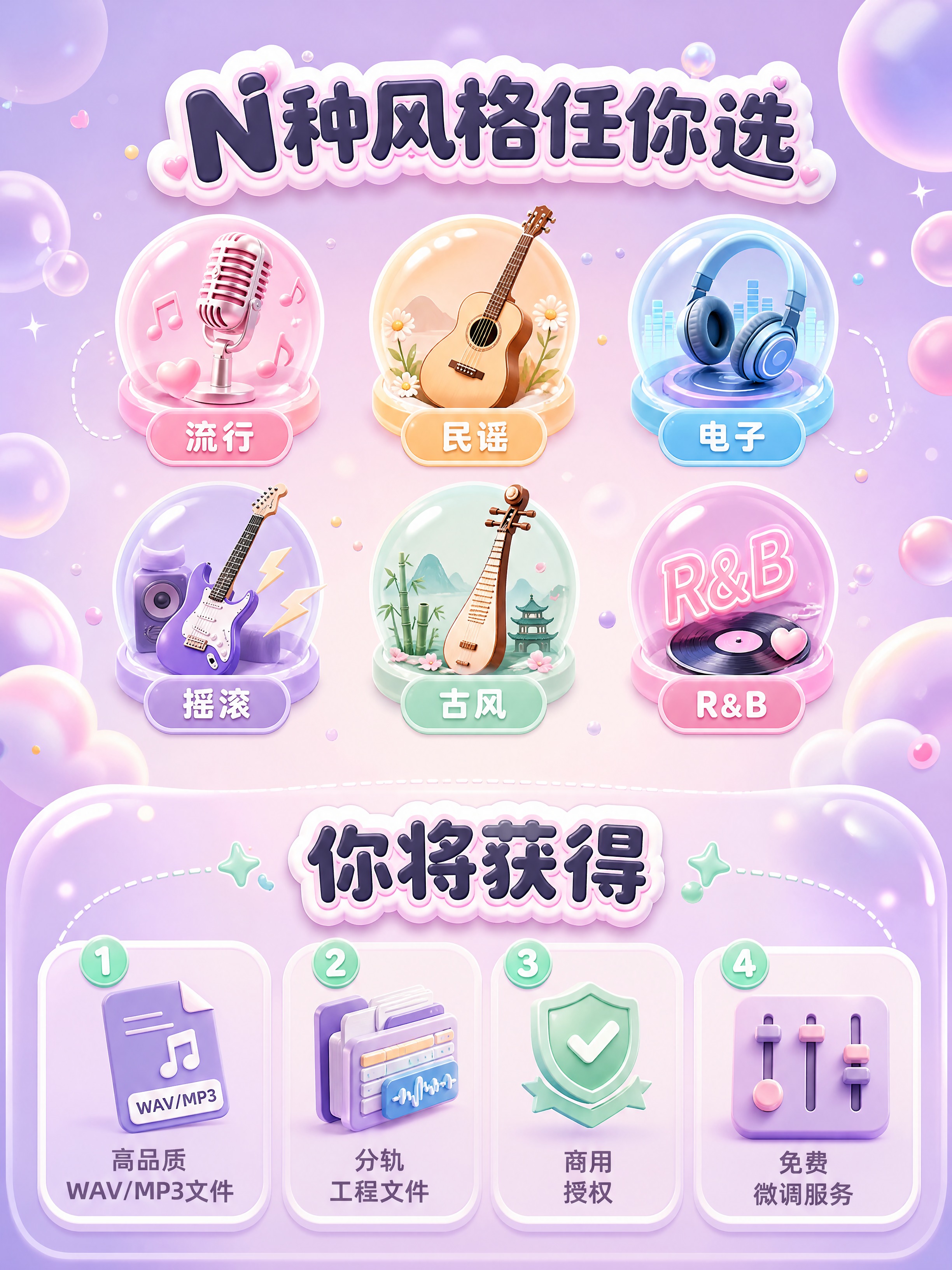 [商品] 编曲定制服务，非课程类音乐制作服务，多风格覆盖与完整… - 图片创意预览