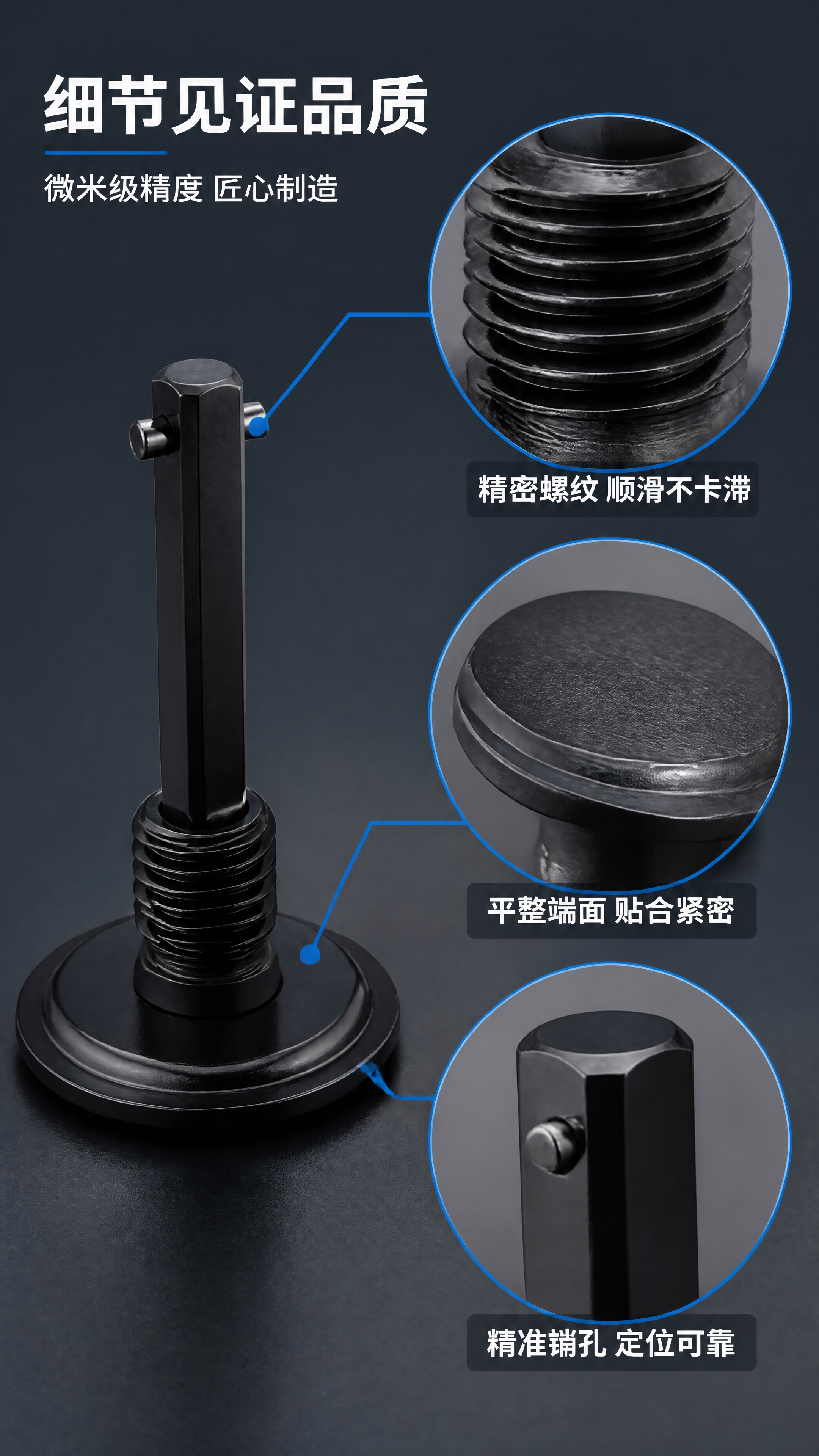 [第7张] 详情页细节微距-STM钢球导柱用可动挡块关键部位放… - 图片创意预览