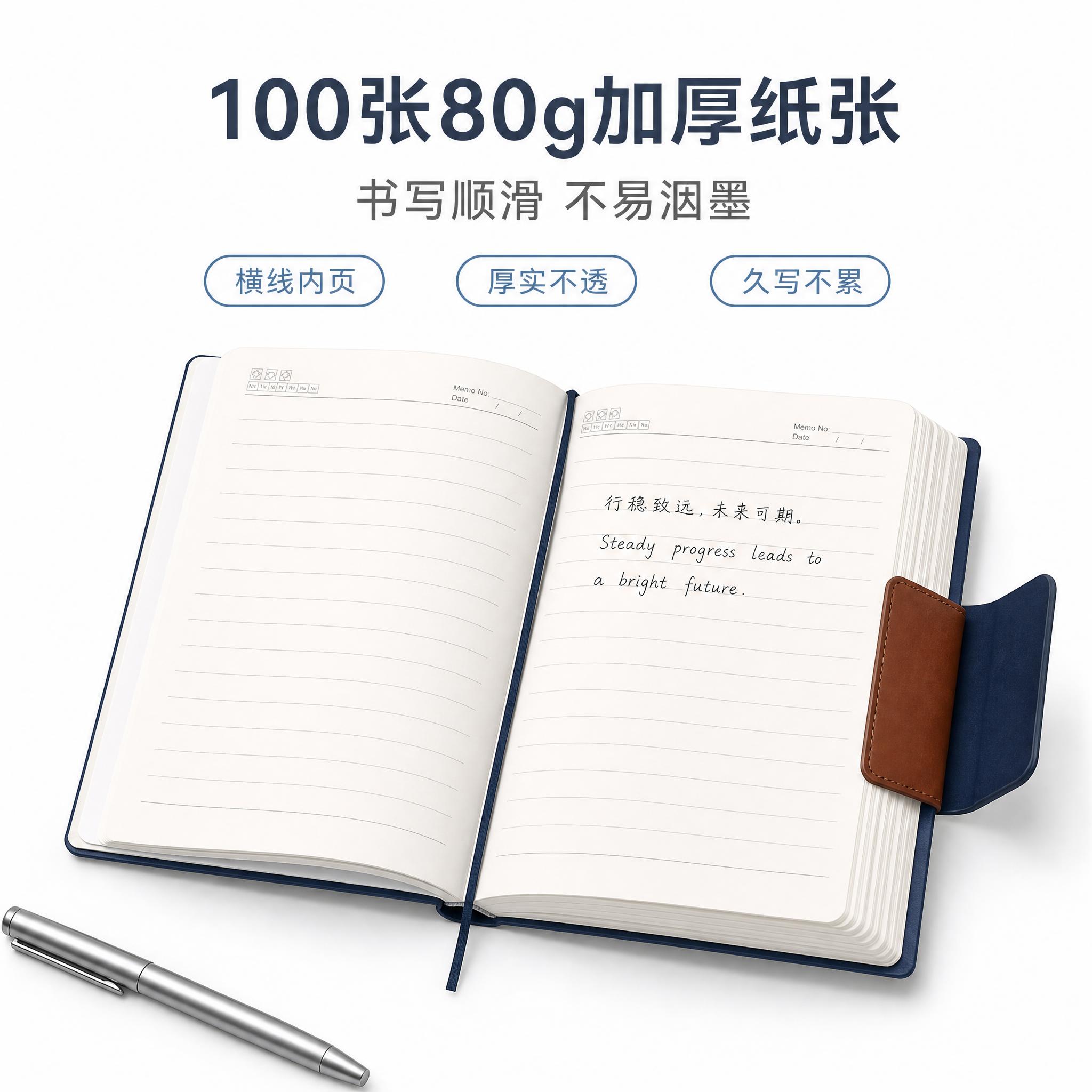 [主图-4] 主题：内页纸张品质与书写体验展示图，突出100张… - 图片创意预览