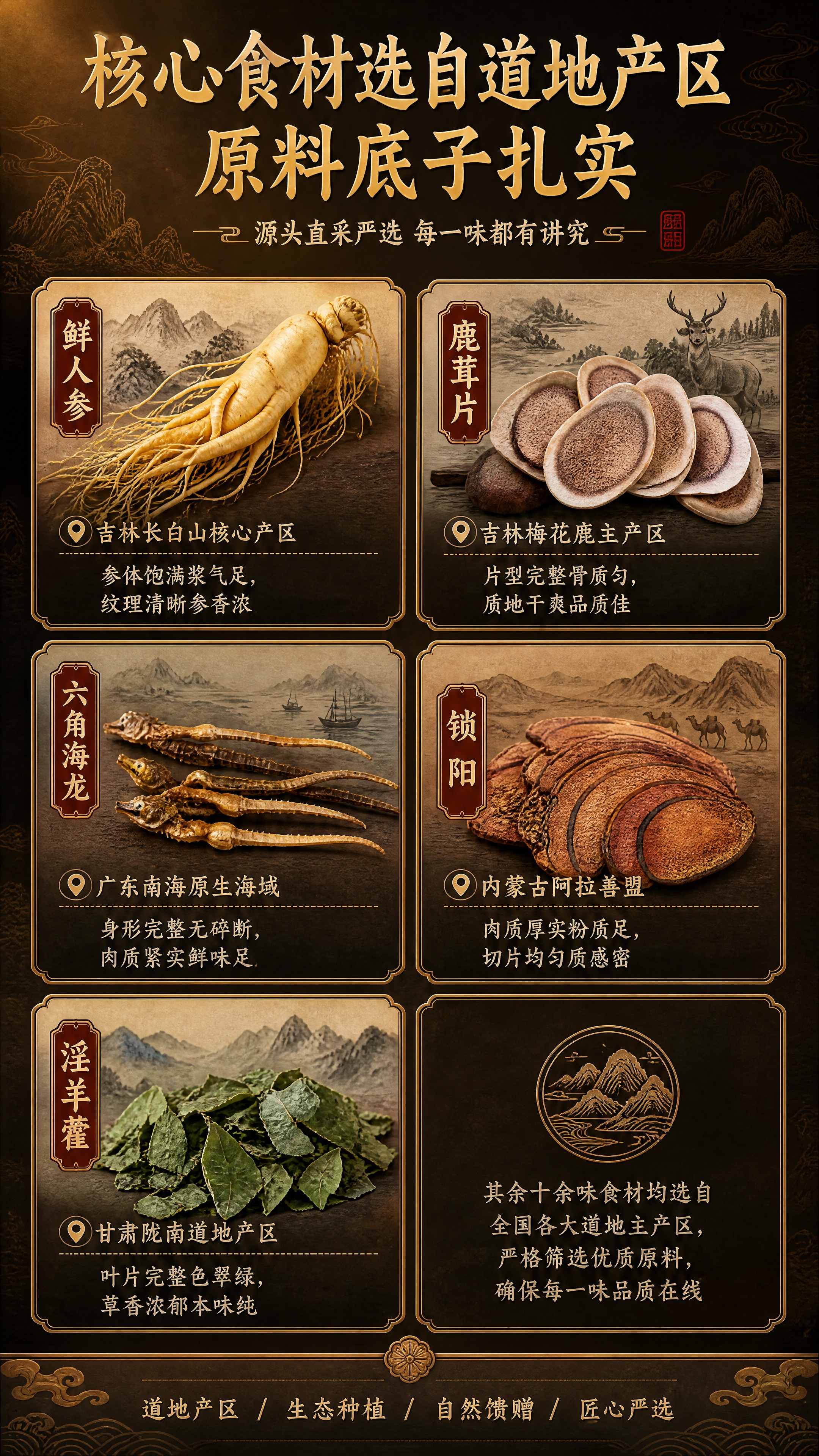 [商品] 使用【图1】二十味泡酒原料中的核心食材特写；保留鲜人… - 图片创意预览