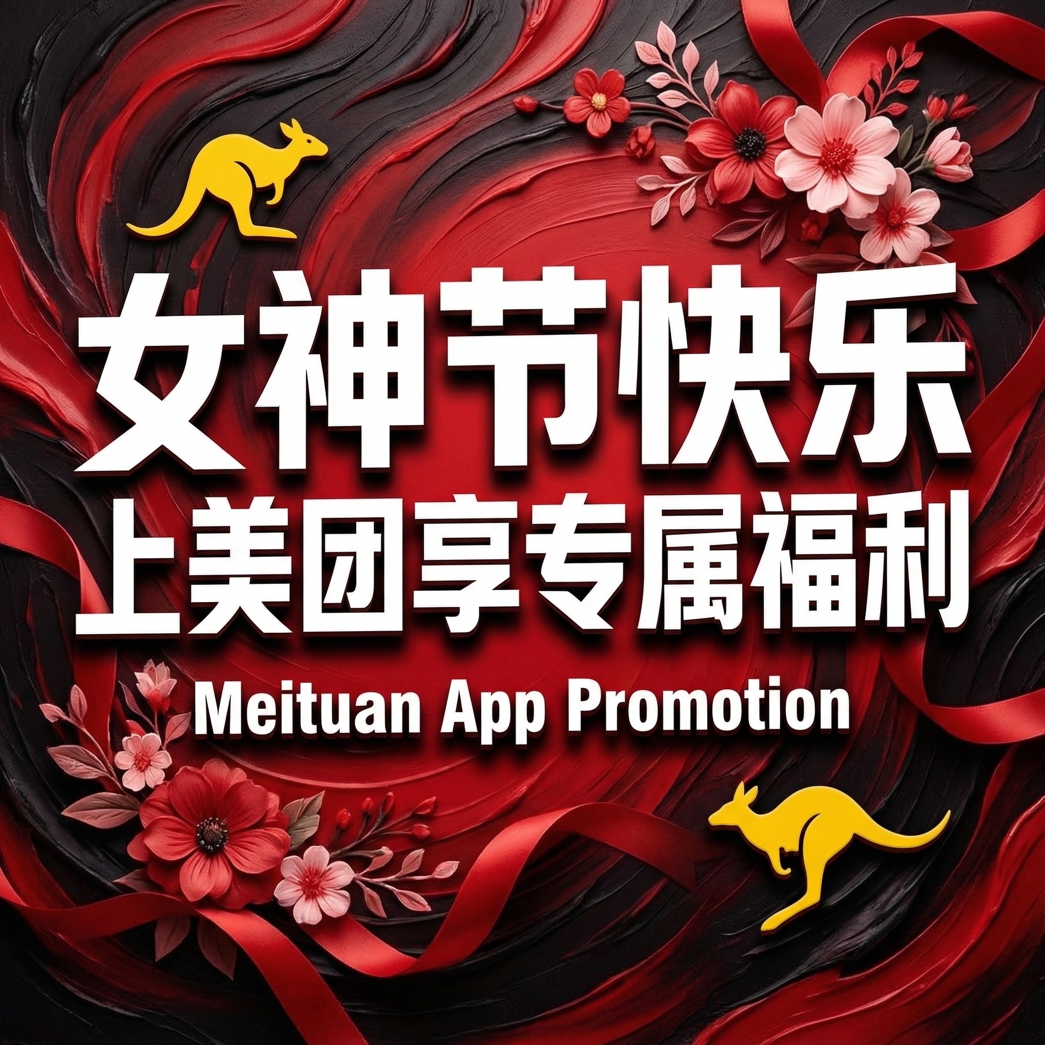 采用参考图的黑红撞色高对比度风格、厚重质感与粗体大字视觉语言，… - 图片创意预览