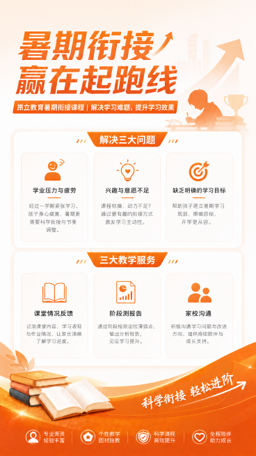 移除海报右上角的昂立教育品牌标识，其余设计和内容保持不变预览效果