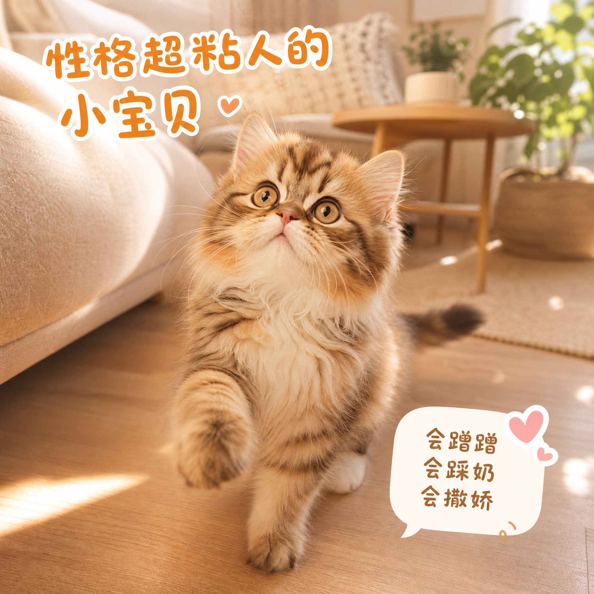 [主图-4] 性格特点 温顺粘人互动场景图 [统一基调] 小红… - 图片创意预览