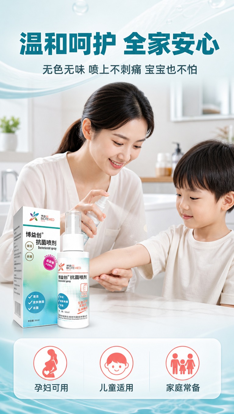 [商品] 使用【图1】博益创抗菌喷剂产品图；保留瓶身与包装盒的… - 图片创意预览