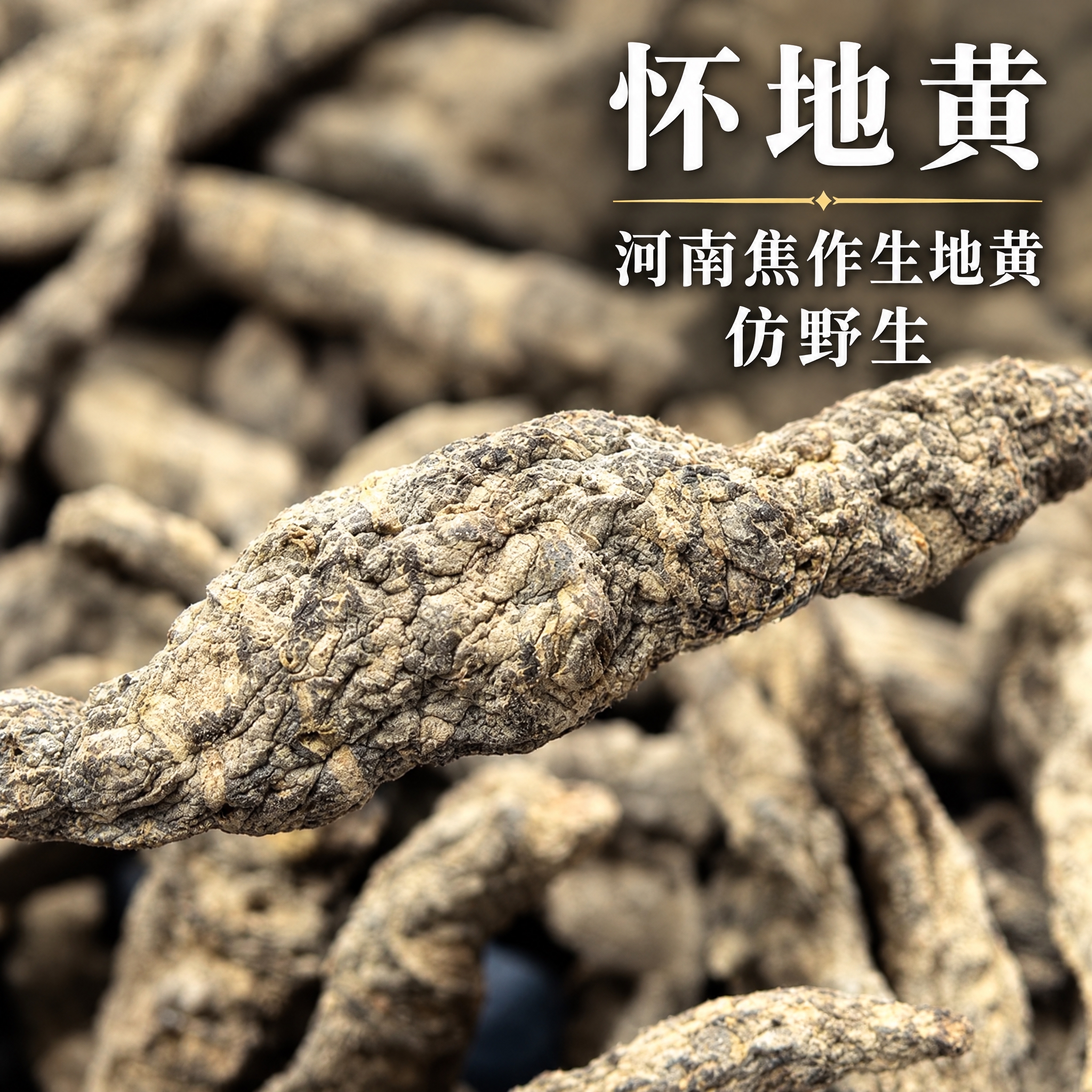 基于上传的怀地黄素材进行主图创作，严格使用上传素材，完整保留原… - 图片创意预览