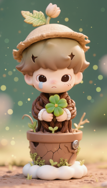 强化树叶，服饰纹理，颜色再丰富一点预览效果