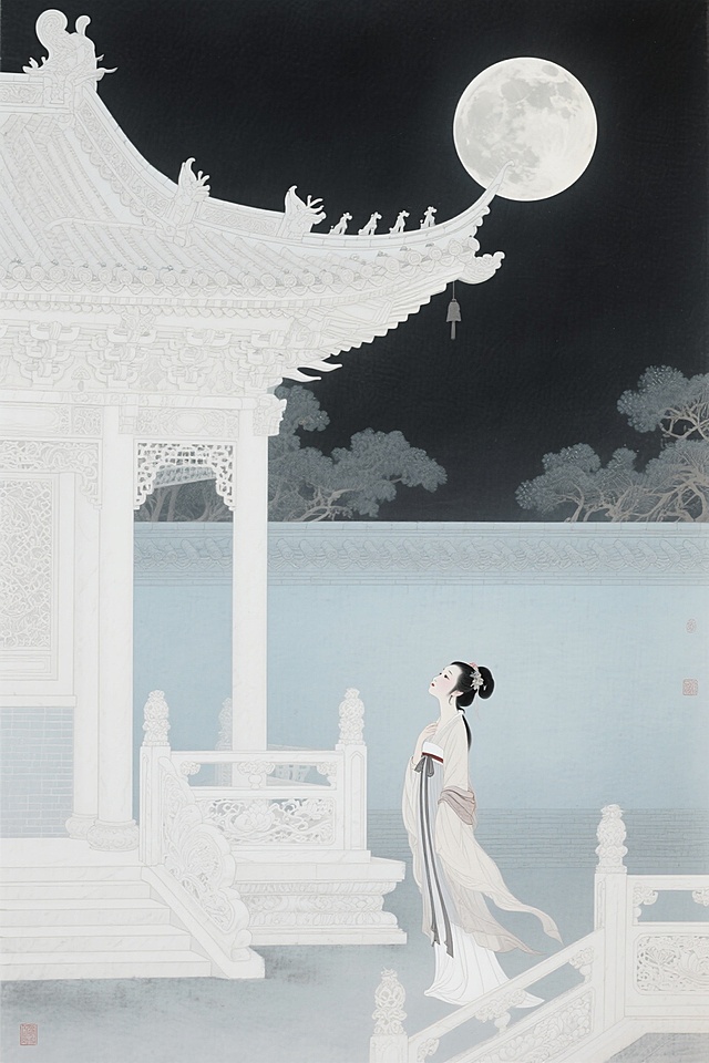 雕栏玉砌应犹在，只是朱颜改