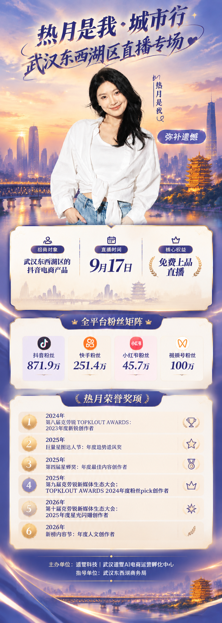 基于上一张武汉城市背景的招商海报进行大幅修改，生成一张加长版竖… - 图片创意预览