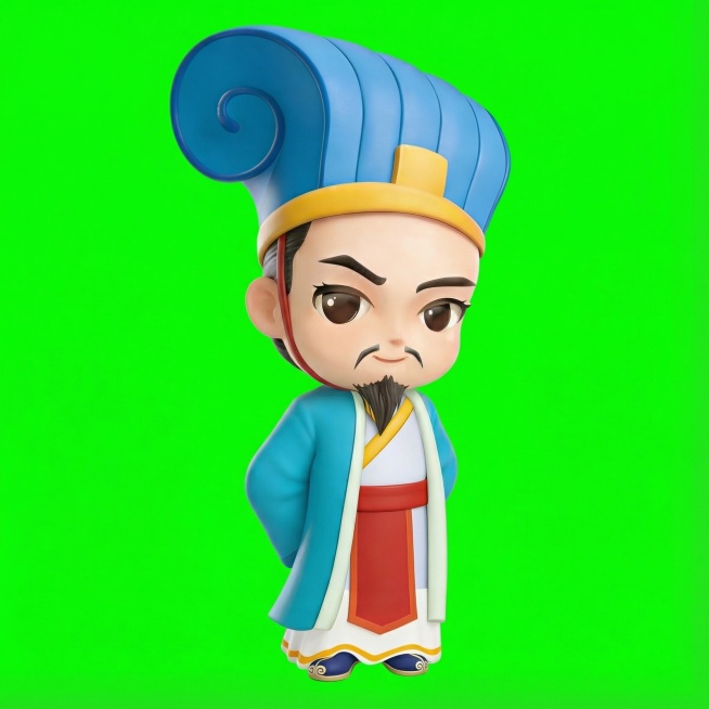 根据图中3D卡通人物，给我生成16个不同的动作，要求不改变主体形象和比例预览效果