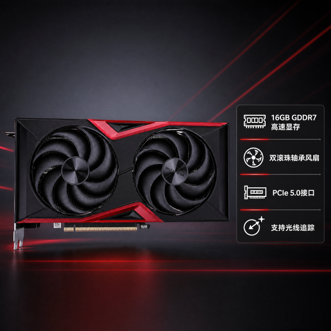 「图片1」「图片1」 七彩虹战斧5060ti 双风扇，帮我生成4张主图.2张场景图.2张营销图.1张细节图预览效果