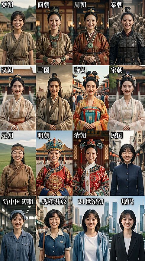 遇见从古至今的自己 | 16宫格人像玩法