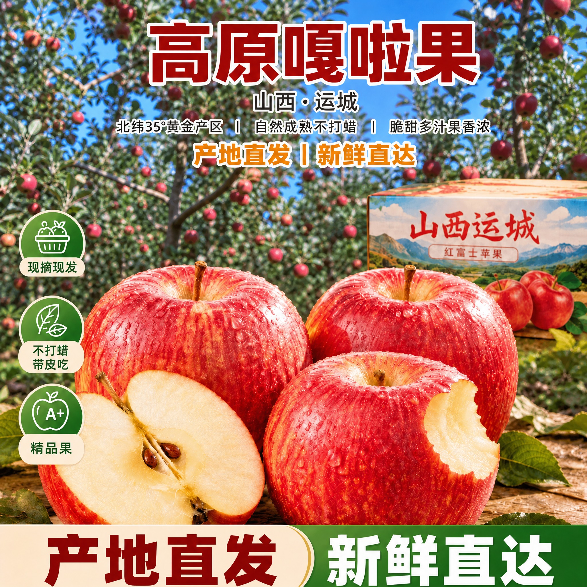 以第一张苹果电商主图为底图进行修改，保持整体版式、产品、文字布… - 图片创意预览
